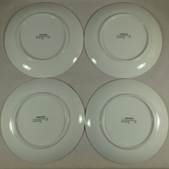 4 Fitz & Floyd Variations Parrots Birds 7" Salad Dessert Plates Dish Japan 1974 - Picture 3 of 6